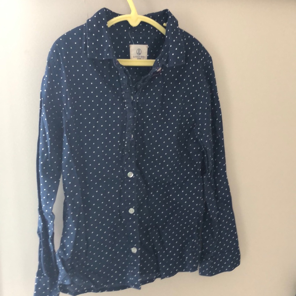 Polka dot button down